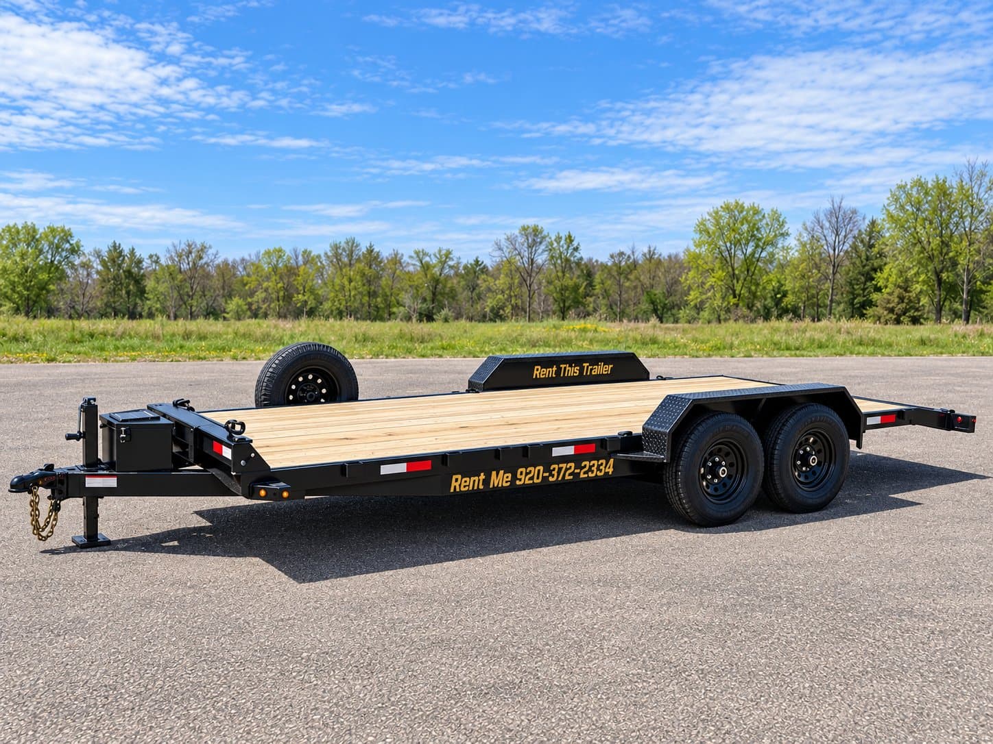 20' HD Flatbed Car/Truck Hauler w/ Winch — trailer rental near Appleton WI