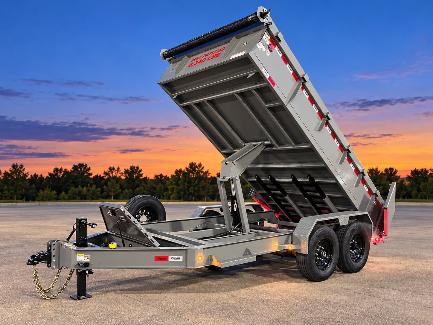 7x14' Dump Trailer (14K - Gray) — trailer rental near Appleton WI