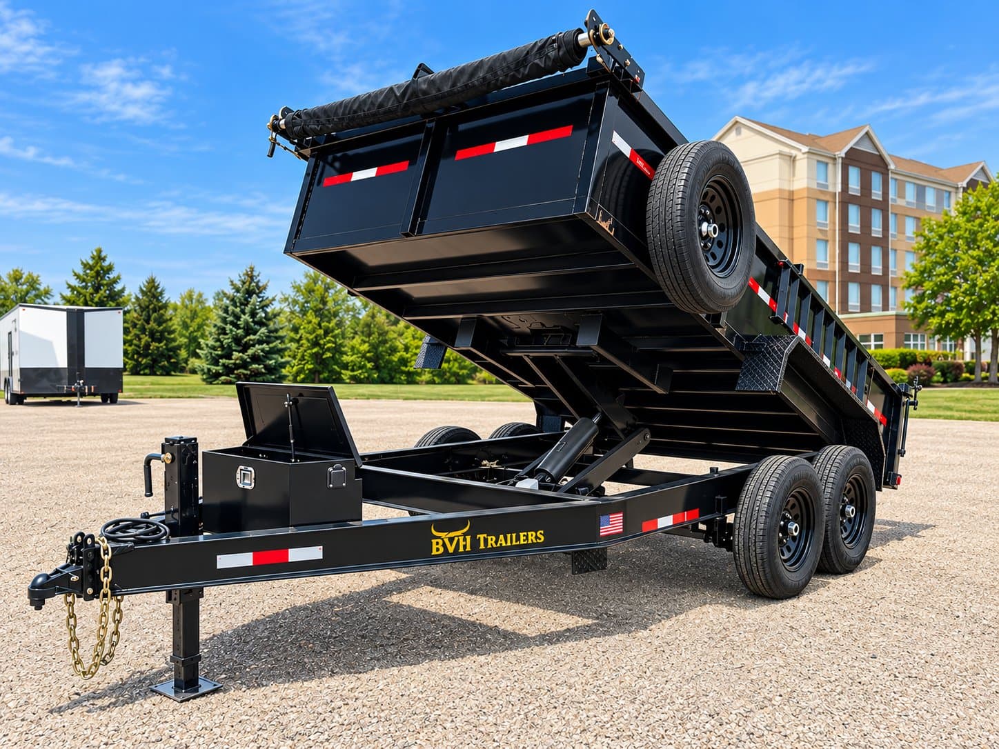 7x14' Dump Trailer (14K - Black) — trailer rental near Appleton WI