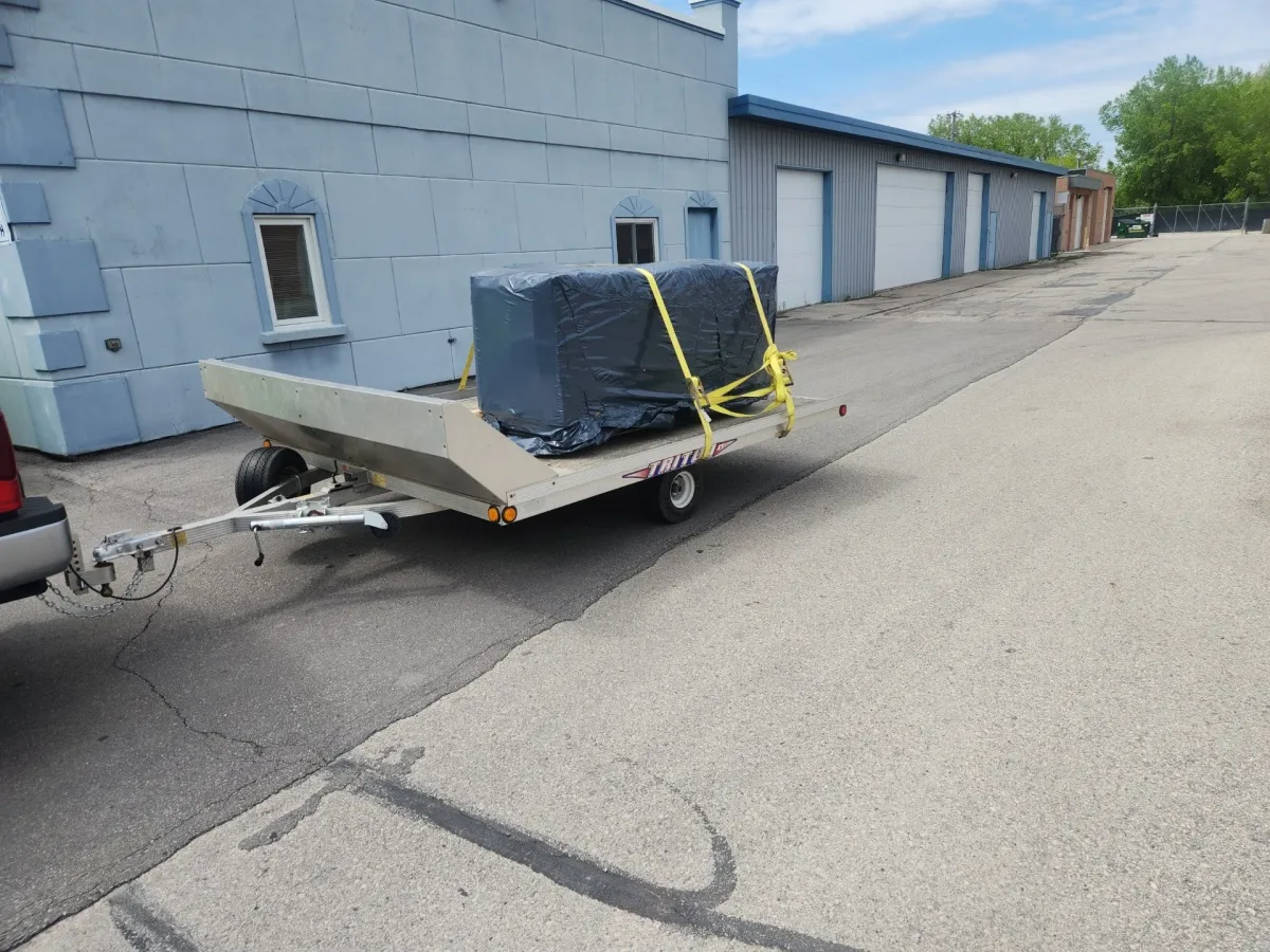 Materials on our snowmobile trailer