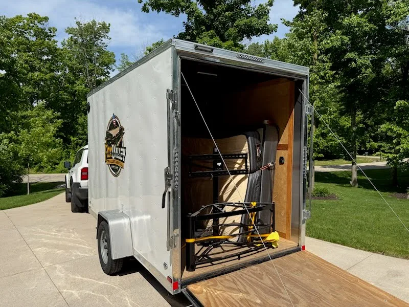 Household belongings in our 6x12' enclosed trailer