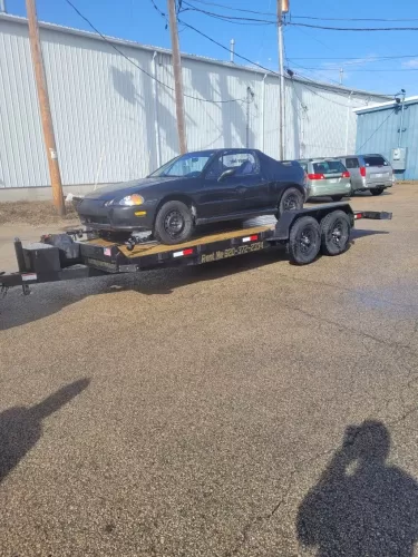 Honda Del Sol on 20ft car hauler trailer