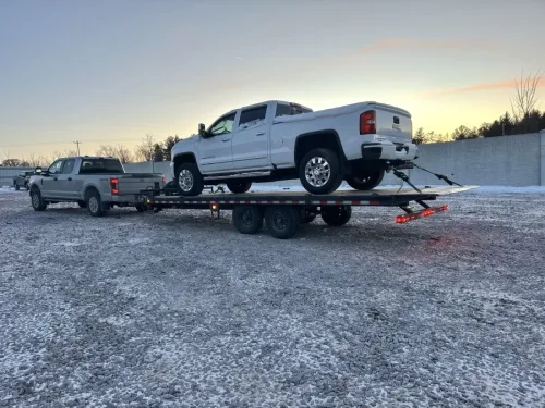 GMC 2500HD on our 24ft deckover trailer