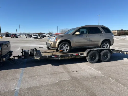 Chevy Equinox on our 20 foot Car Hauler trailer