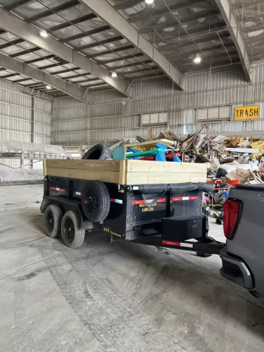 Junk in 6x10' dump trailer