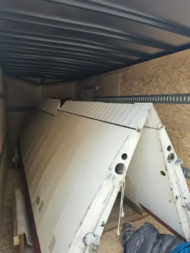 Airplane wings in our 7x16' enclosed trailer