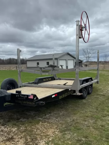 Boat lift on 20ft car hauler trailer