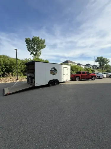 Household belongings in our 8.5x20' enclosed trailer