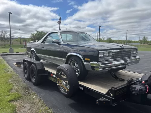 El Camino on 20ft car hauler trailer