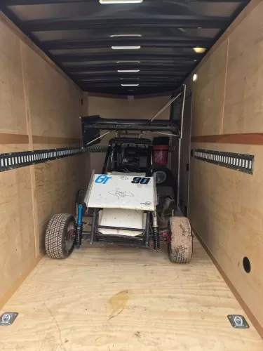 Buggy go-kart in 6x12' enclosed trailer