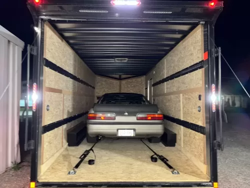Nissan 240sx in 8.5x20' enclosed trailer