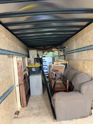 Moving household belongings in our 7x16' enclosed trailer