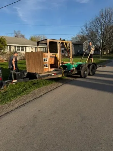 Playset on our 20ft flatbed trailer