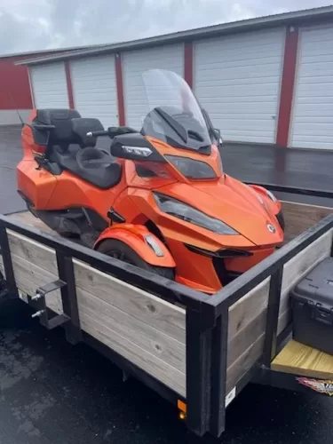 Can Am on 6x10' utility trailer