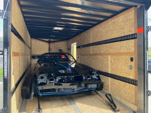 Z28 in our 8.5x20' enclosed trailer