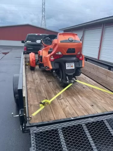 Can Am on 6x10' utility trailer