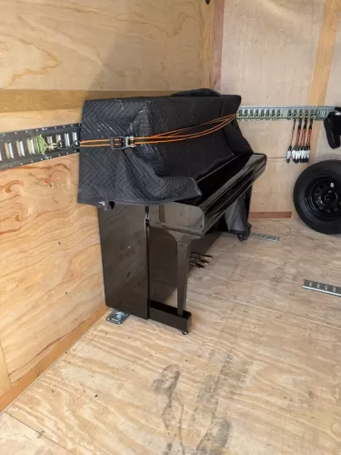 Piano in 6x12' enclosed trailer