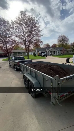 Topsoil in our 7x14' 14k dump trailer