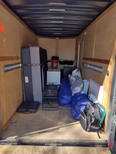 Household belongings in our 6x12' enclosed trailer