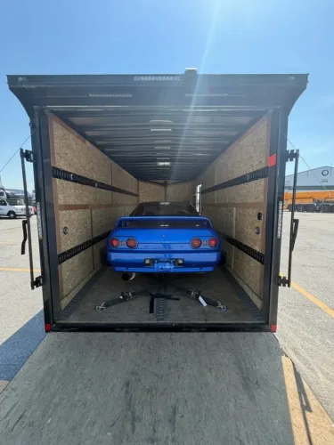 Nissan R32 in our 8.5x20' enclosed trailer