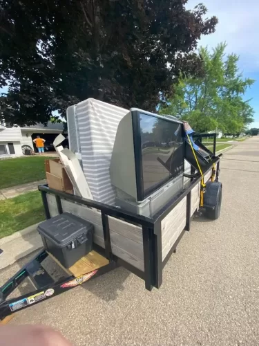 Junk removal with 6x10' utility trailer