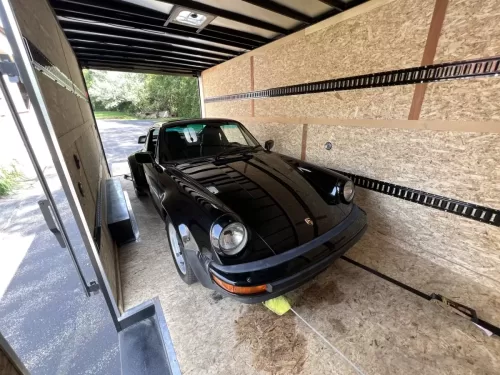 8.5x20' enclosed trailer with Porsche 911 turbo