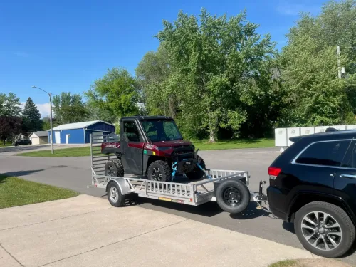 UTV on our 14' utility trailer