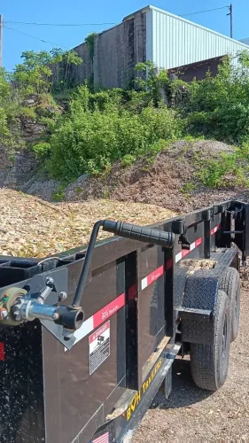 Woodchips in our 7x14' dump trailer