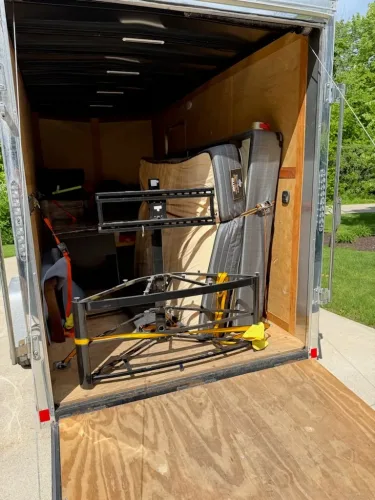 Household belongings in our 6x12' enclosed trailer