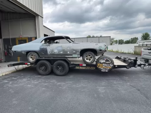 20ft car hauler with classic car