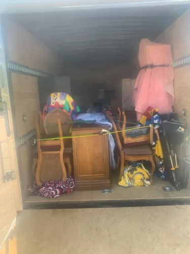 Household belongings in our 7x16' enclosed trailer