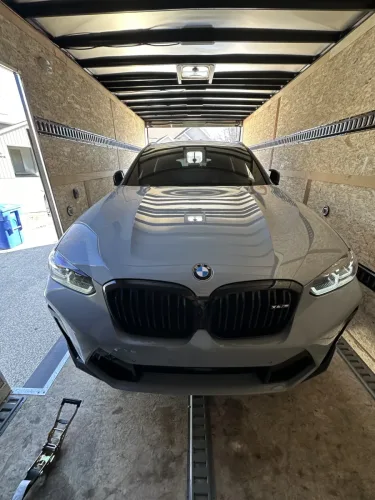 BMW X4M Competition in our 8.5x20' enclosed trailer