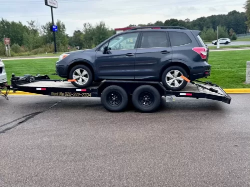 Subaru Forester on 20ft car hauler trailer 
