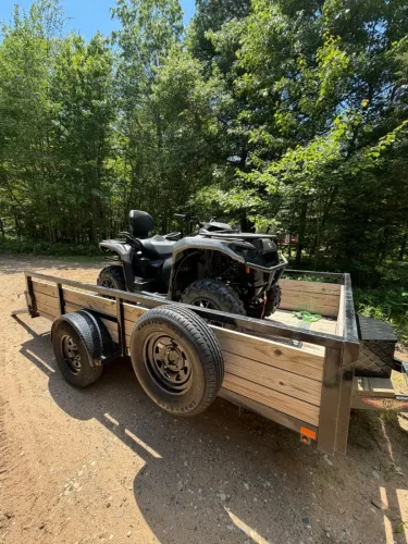 Our 12ft utility trailer hauling a 4-wheeler