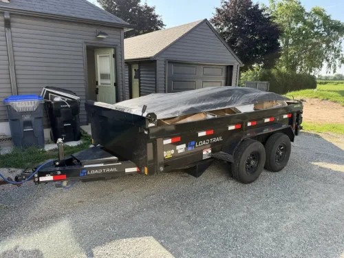 Our 6x12' dump trailer hauling some junk
