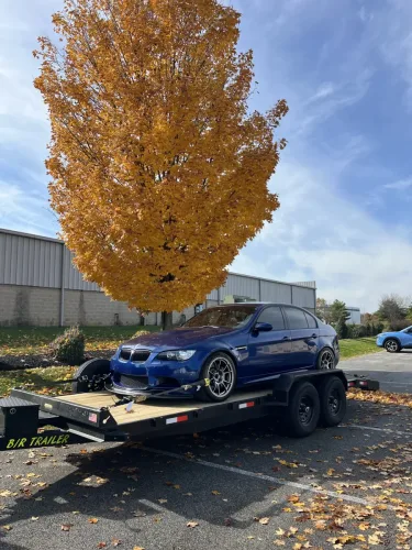 BMW M3 on our 20ft flatbed trailer