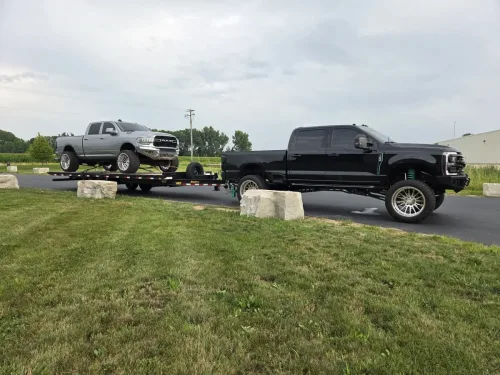 Our 24ft deckover tilt trailer with a RAM on it