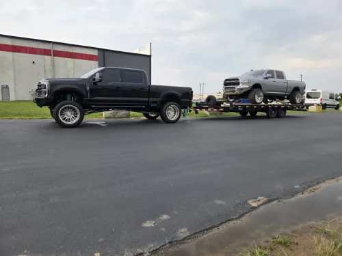 Our 24ft deckover tilt trailer with a RAM on it